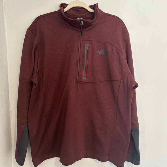 The North Face Maroon Half-Zip Pullover - Picture 1 of 4